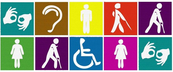imagen de diferentes tipos de discapacidades